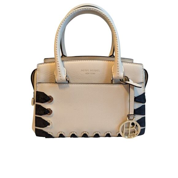 Henri Bendel West 57th Leather Mini Carry All with Lacing - Picture 1 of 16